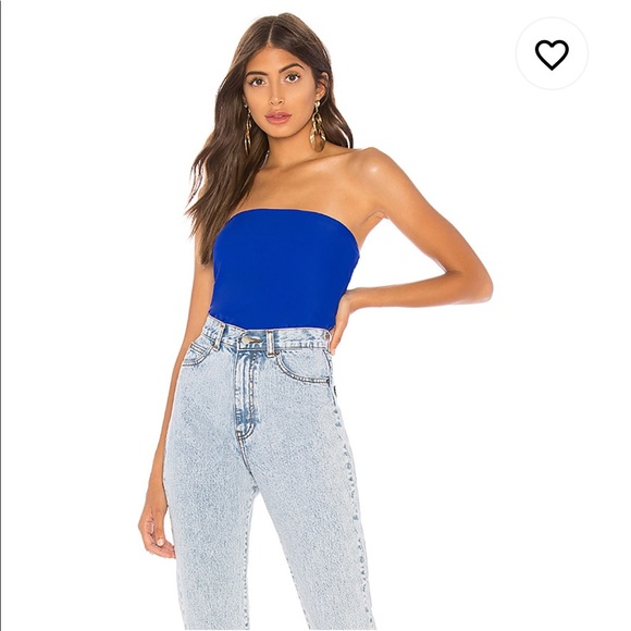 Revolve - by the way. Brooke Tube Top Cobalt Blue - Picture 3 of 6